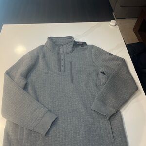 Vineyard Vines Performance Quilted Pullover in Heather Gray